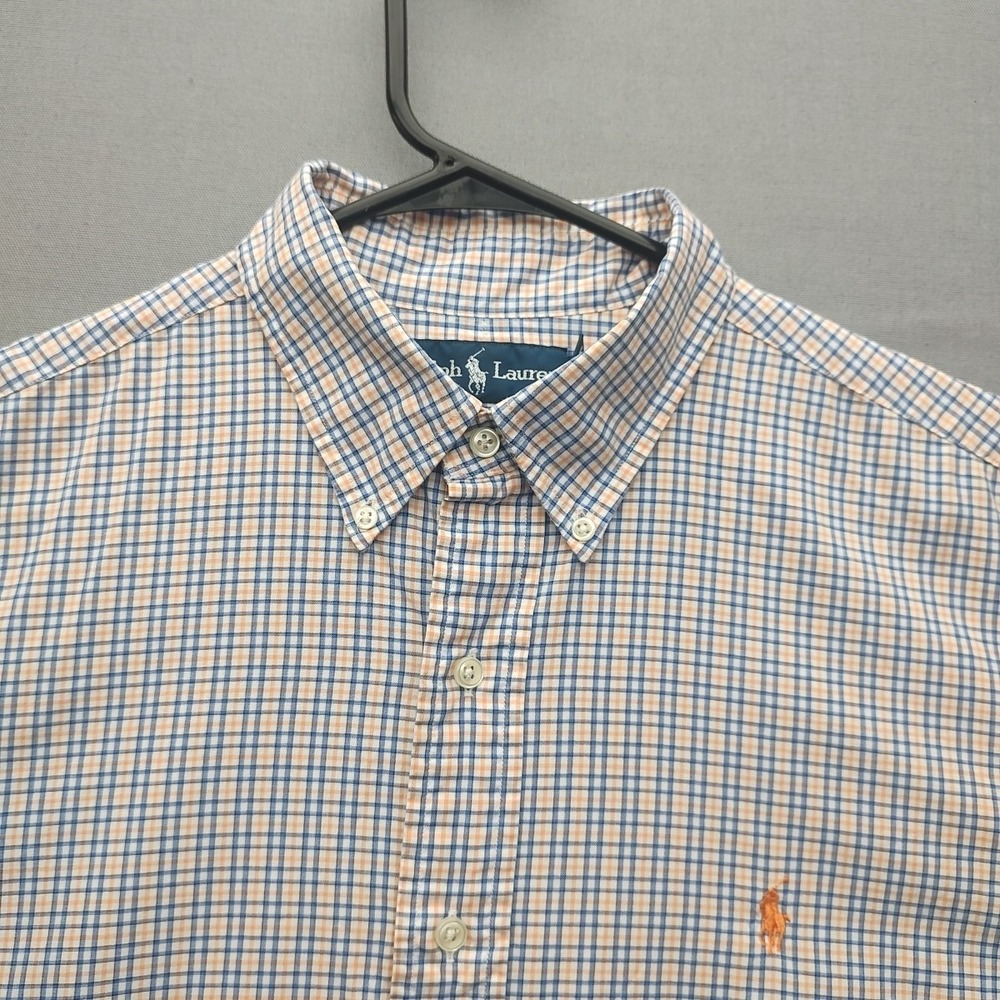 Ralph Lauren Men's Shirt Multi-colored Plaid Casual Button‎ Up Long Sleeve Large